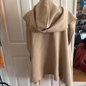 USED Free People All I need cozy duster Tan Hooded Women's Sweater